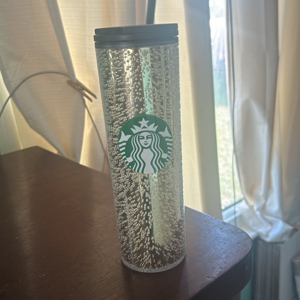 Starbucks 2020 Christmas Holiday Gold Champagne Bubbles Travel Tumbler Lid Cup - Picture 11 of 15